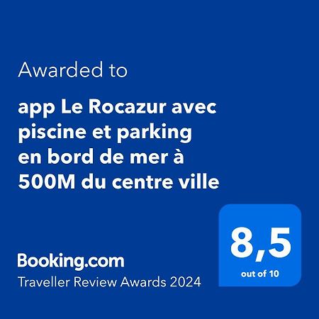 App Le Rocazur Avec Piscine Et Parking En Bord De Mer A 500M Du Centre Ville マントン エクステリア 写真